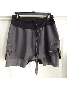 Arsuxeo Mens Cycling Shorts Lined Gray Activewear Med